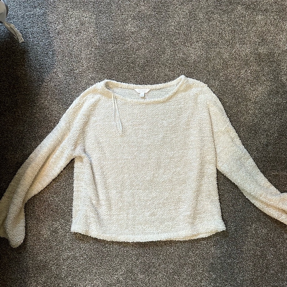LC Lauren Conrad Textured Cream Sweater